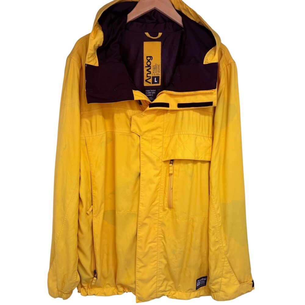 Analog Jacket Men's L Black Yellow Asset 10K Waterproof